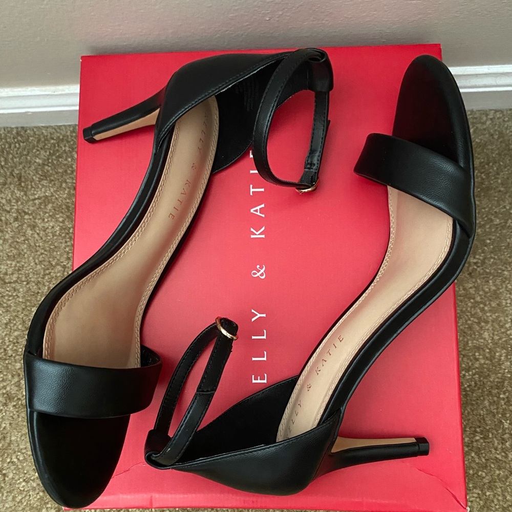 Women’s Kelly & Katie Black Dress Heels / Sandals Size 7.5M - Picture 4 of 9